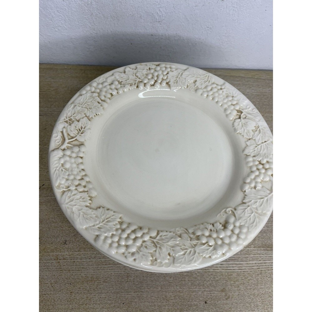 7 Harry and David ? Salad Plate Embossed Grapes Leaves Portugal 8 7/8 inches